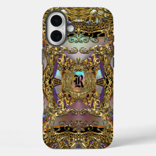 Très orné  monogram iPhone 16 plus hoesje