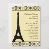 Tres Paris Rehearsal Dinner (geel) Kaart (Voorkant)