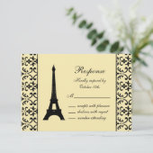 Tres Paris RSVP (geel) Kaartje (Staand voorkant)