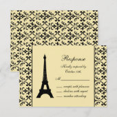 Tres Paris RSVP (geel) Kaartje (Voorkant / Achterkant)
