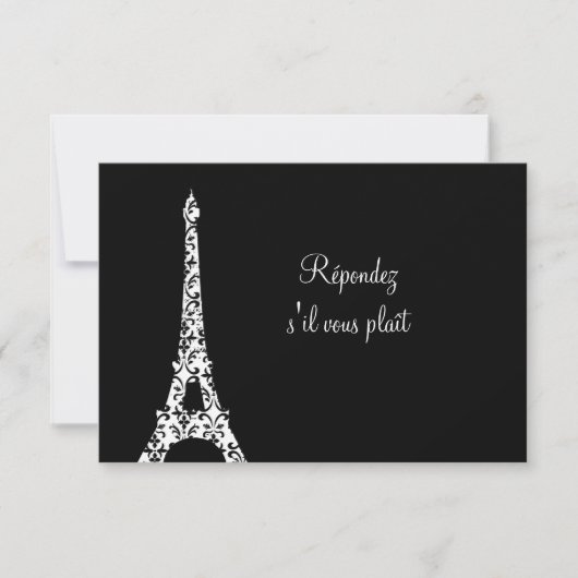 Tres Paris RSVP Kaartje (Voorkant)
