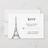 Tres Paris RSVP Kaartje (Achterkant)