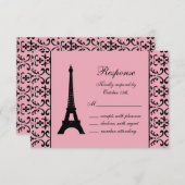 Tres Paris RSVP (roze) (Voorkant / Achterkant)