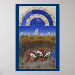 Très Riches Heures - December Poster