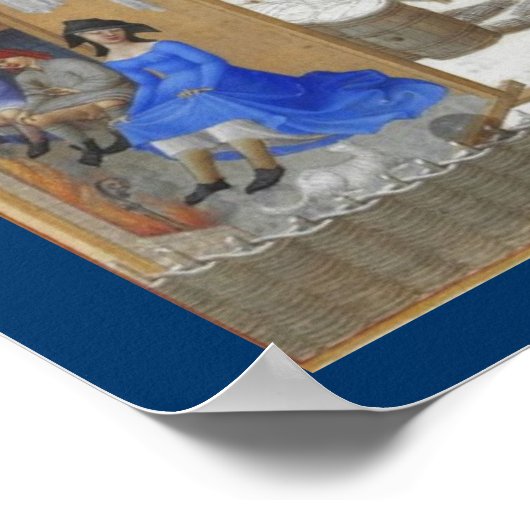Très Riches Heures - februari Poster (Hoek)