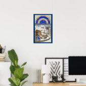 Très Riches Heures - februari Poster (Thuiskantoor)