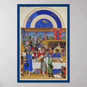 Très Riches Heures - januari Poster