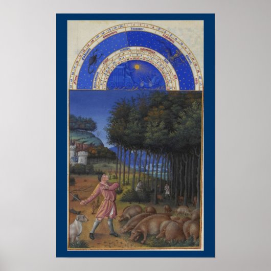 Très Riches Heures - november Poster (Voorkant)