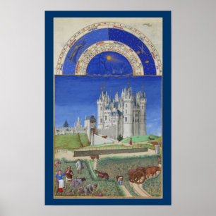 Très Riches Heures - september Poster