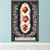 Três Sagrados Corações Canvas Afdruk (Insitu (Houten vloer))