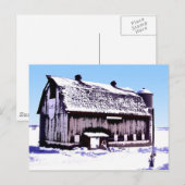 Trescher Barn-briefkaart. Briefkaart (Voorkant / Achterkant)