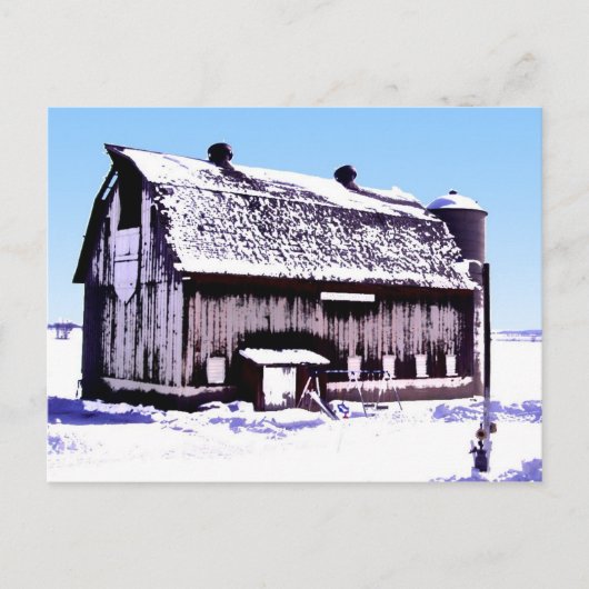 Trescher Barn-briefkaart. Briefkaart (Voorkant)