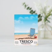 Tresco-eilanden van het Scilly poster Briefkaart (Staand voorkant)