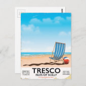 Tresco-eilanden van het Scilly poster Briefkaart (Voorkant / Achterkant)