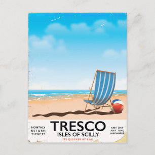 Tresco-eilanden van het Scilly  poster Briefkaart