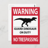 Trespassing-teken (T-Rex) Briefkaart (Voorkant / Achterkant)