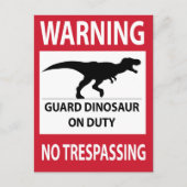 Trespassing-teken (T-Rex) Briefkaart (Voorkant)