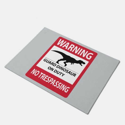 Trespassing-teken (T-Rex) Deurmat (Schuin)