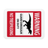 Trespassing-teken (T-Rex) Magneet (Horizontaal)