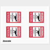 Trespassing-teken (T-Rex) Rechthoekige Sticker (Vel)