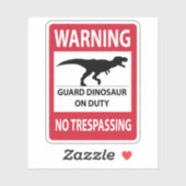 Trespassing-teken (T-Rex) Sticker (Vel)