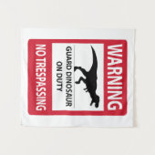 Trespassing-teken (T-Rex) Wandkleed (Voorkant (horizontaal))