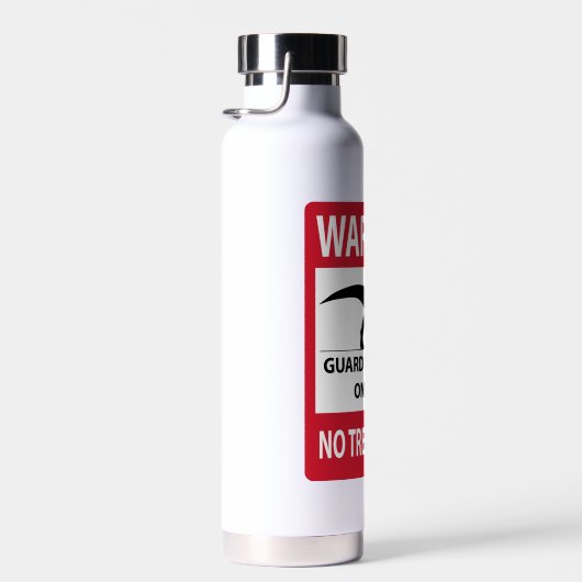 Trespassing-teken (T-Rex) Waterfles (Rechts)