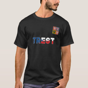 Trest Tsjechië Harde vlag Lijnlak van wapens E T-shirt