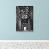 Trestle Bridge in zwart-wit Canvas Afdruk (Insitu (Houten vloer))