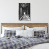 Trestle Bridge in zwart-wit Canvas Afdruk (Insitu (Slaapkamer))