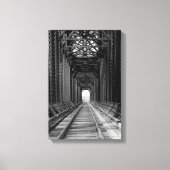 Trestle Bridge in zwart-wit Canvas Afdruk (Voorkant)