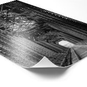 Trestle Bridge in zwart-wit Foto Afdruk (Hoek)