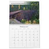 Trestles van de treinkalender van Camas Prairie Kalender (Feb 2027)