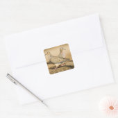 Treurduif Vierkante Sticker (Envelop)