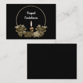 Treurende Rozen en kaarssympathiekaart Notitiekaartje (Voorkant / Achterkant)