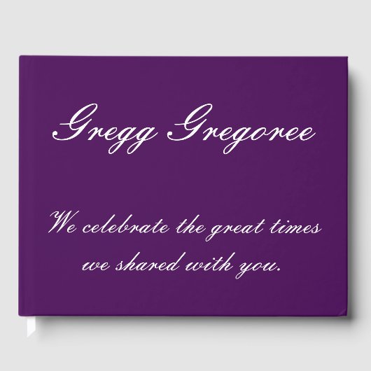 Treurig, ingetogen begrafenis / herdenkingsgastenb gastenboek (Voorkant)