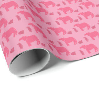 Treurig Roze Inpakpapier Koeien Western Ranch