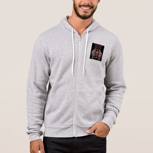 Treurige Amerikaanse Soldaat Verscheurde Harten Hoodie (Voorkant)