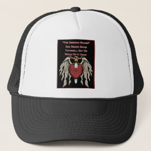 Treurige Amerikaanse Soldaat Verscheurde Harten Trucker Pet