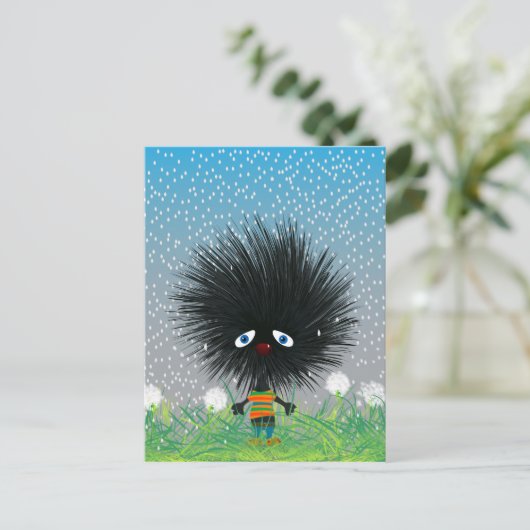 treurige egel briefkaart (Staand voorkant)