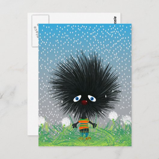 treurige egel briefkaart (Voorkant / Achterkant)