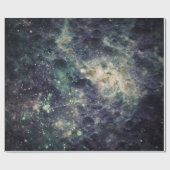 Treurige Galaxy Ruimterock Verjaardagsfeest Cadeaupapier (Vlak)