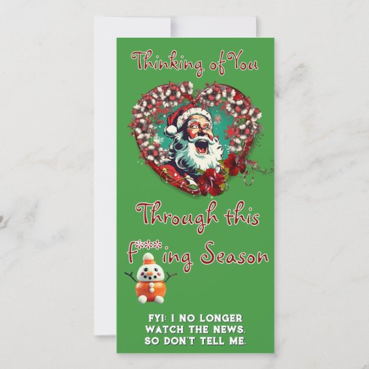 Treurige Kerstman Wees Gelukkig (van 1 persoon) Pl (Achterkant)