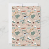 Treurige Kleurrijke Treinen op Spoorwegen Kinderen Bedankkaart (Achterkant)