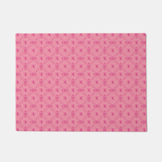 Treurige Roze Deurmat Cowgirl Sjaal Print Paard