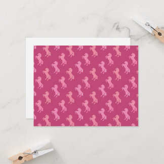 Treurige Roze Platte Kaarten Paarden Cowgirl Weste