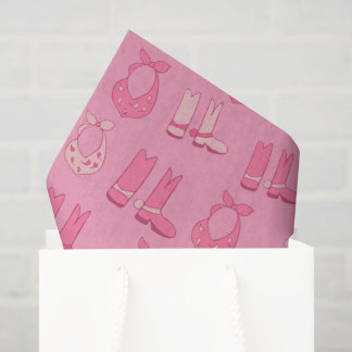Treurige Roze Tissue Papier Cowboylaarzen Bandana'