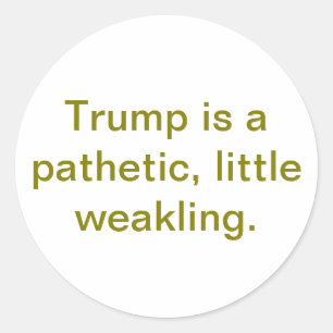 Treurige slapjanus Trump Hankamer Artjunkhaus Stri Ronde Sticker