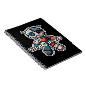 Treurige VOODOO Pop Beer PECH IN DE LIEFDE Notitieboek (Rechterzijde)