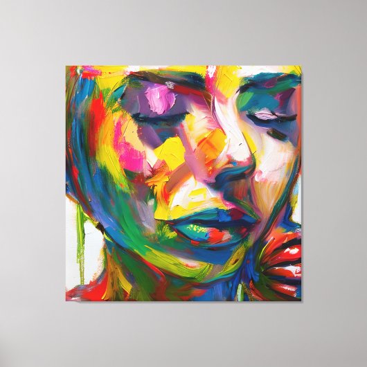 treurige vrouwen canvas afdruk (Voorkant)